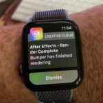 Creative Cloud render queue notification on an Apple Watch